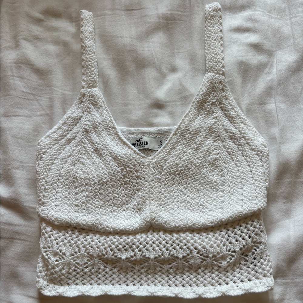 Hollister White Knit Top